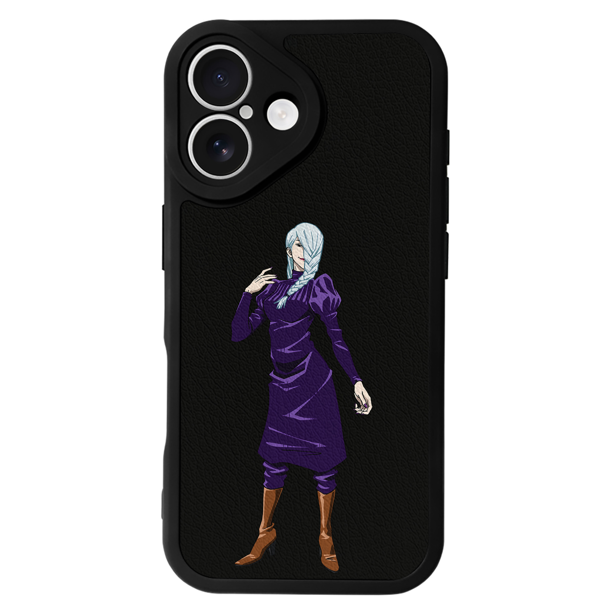 （画像用） 呪術廻戦 Jujutsu Kaisen 【iPhone 16シリーズ対応】シリコンスマホケース（レザー調） 材質：シリコン
